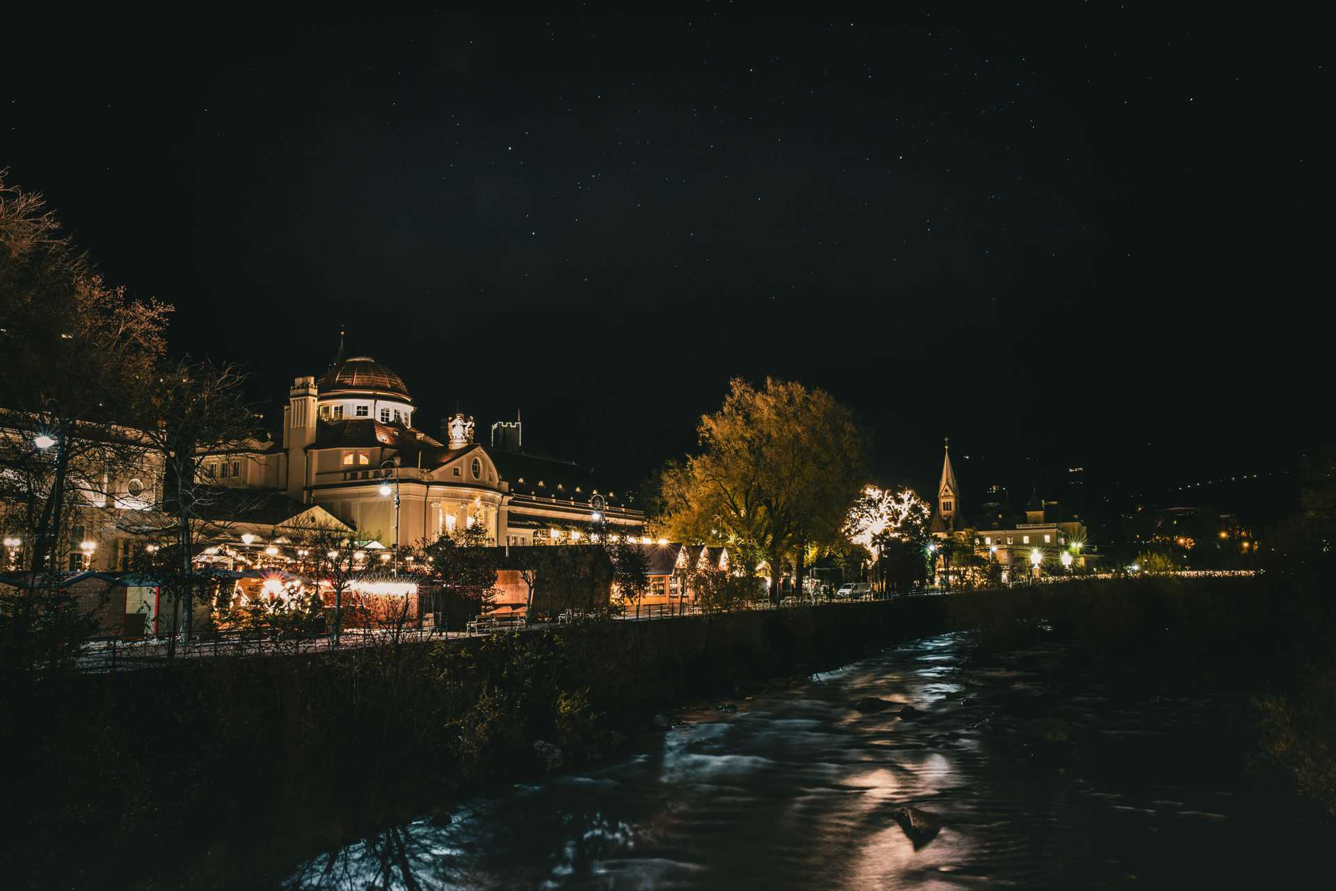 Merano Christmas Market at Night