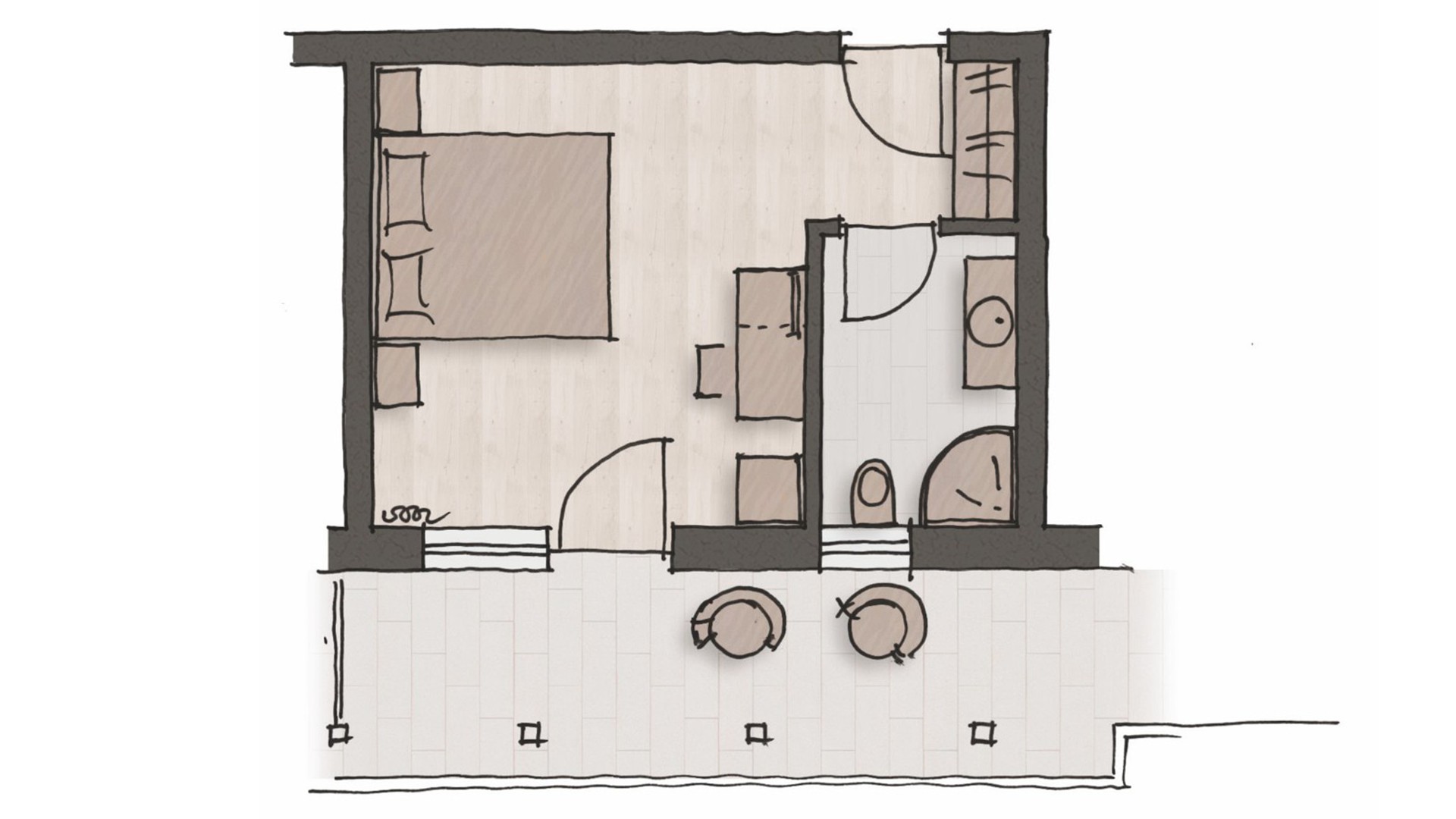 Double room comfort "Pinot Bianco" - floor plan