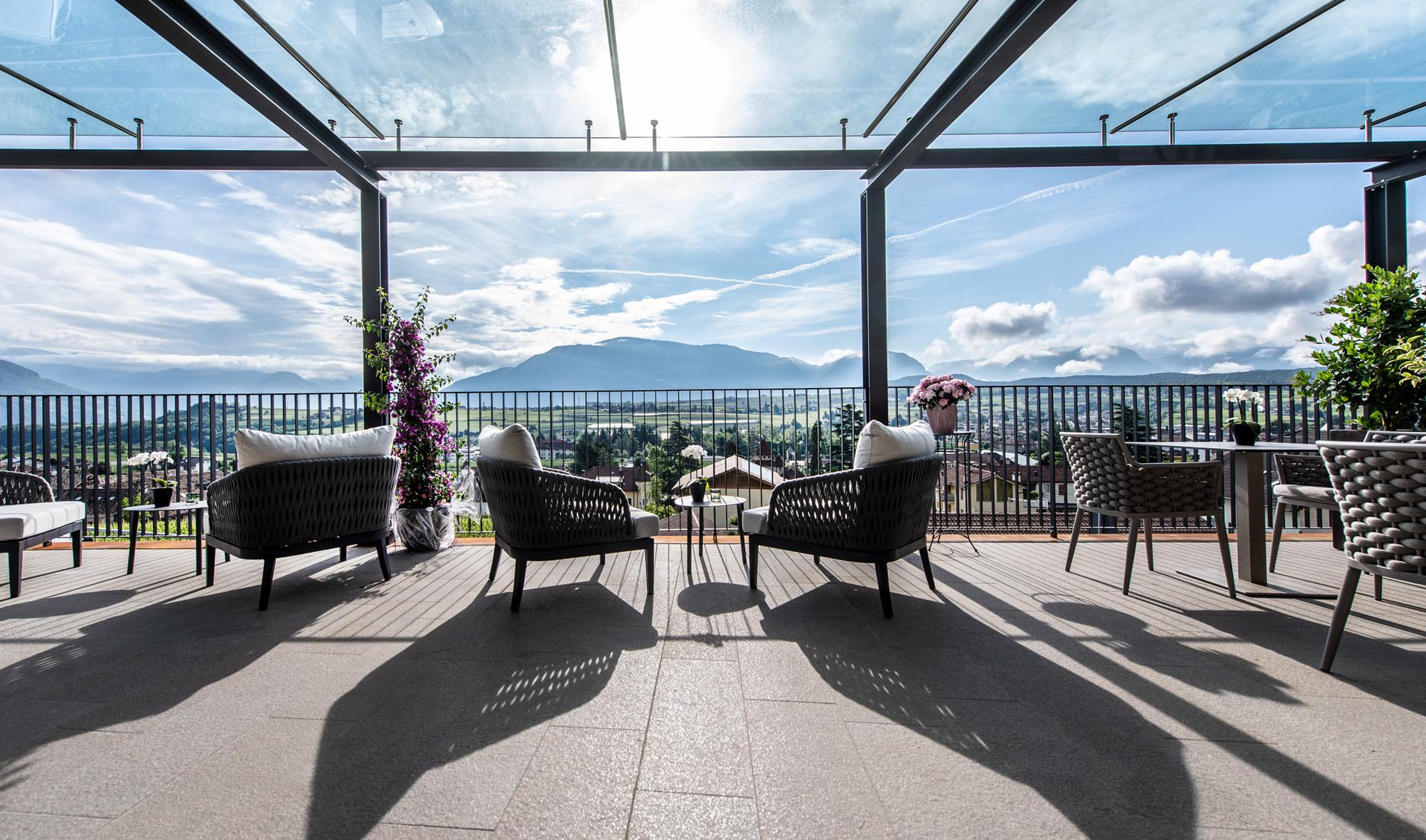 Area d'ingresso della lounge con vista panoramica