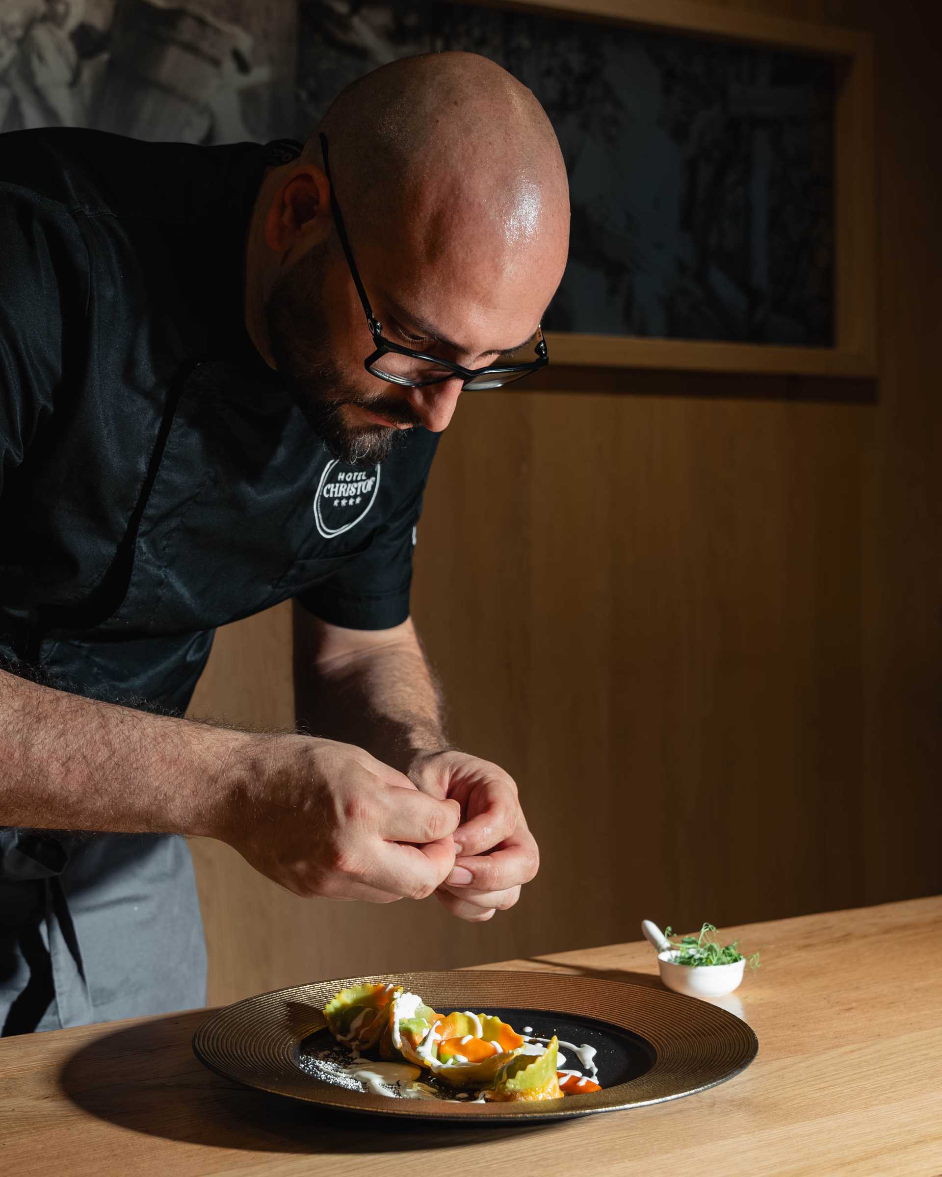 chef during plating
