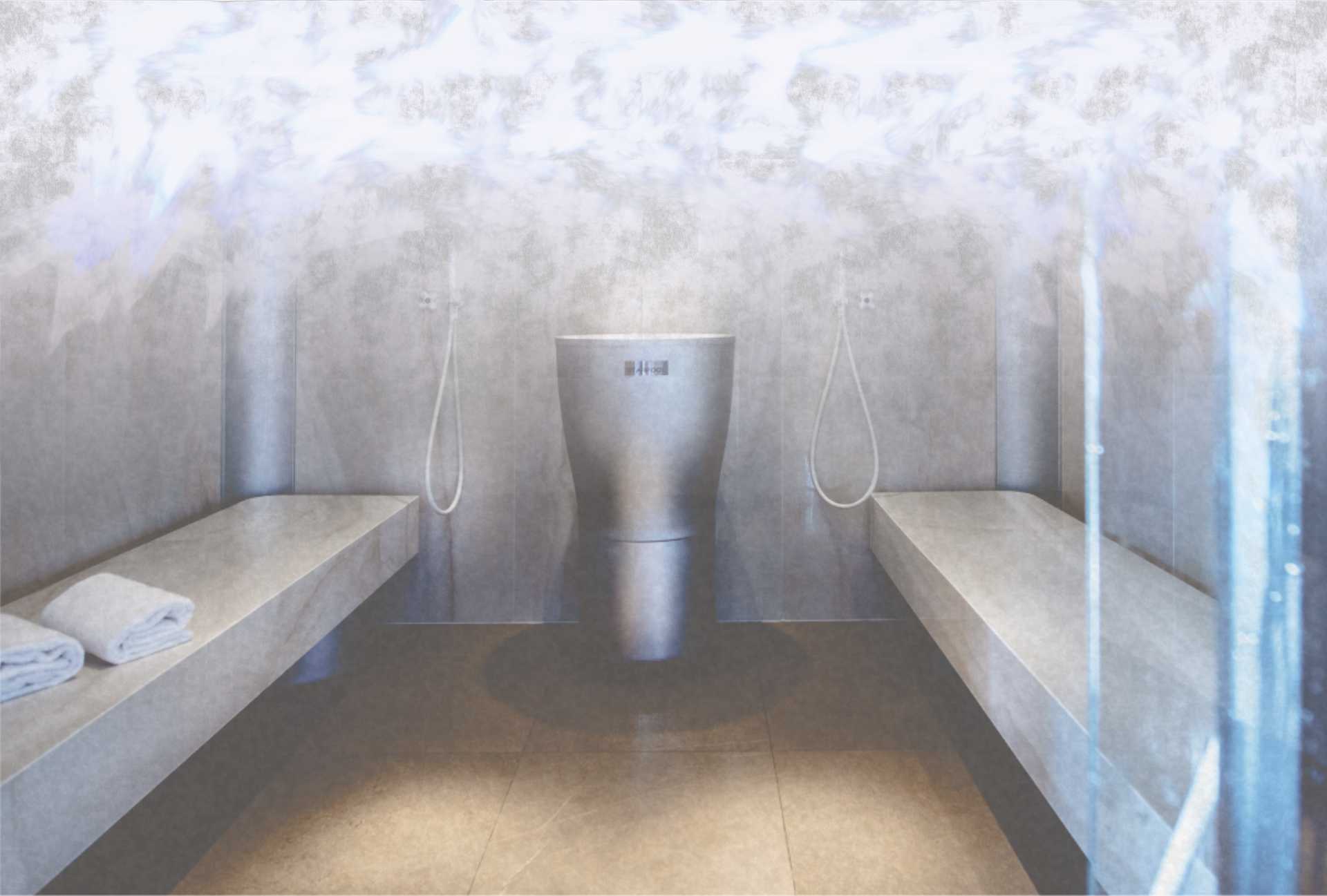 Sauna with steam