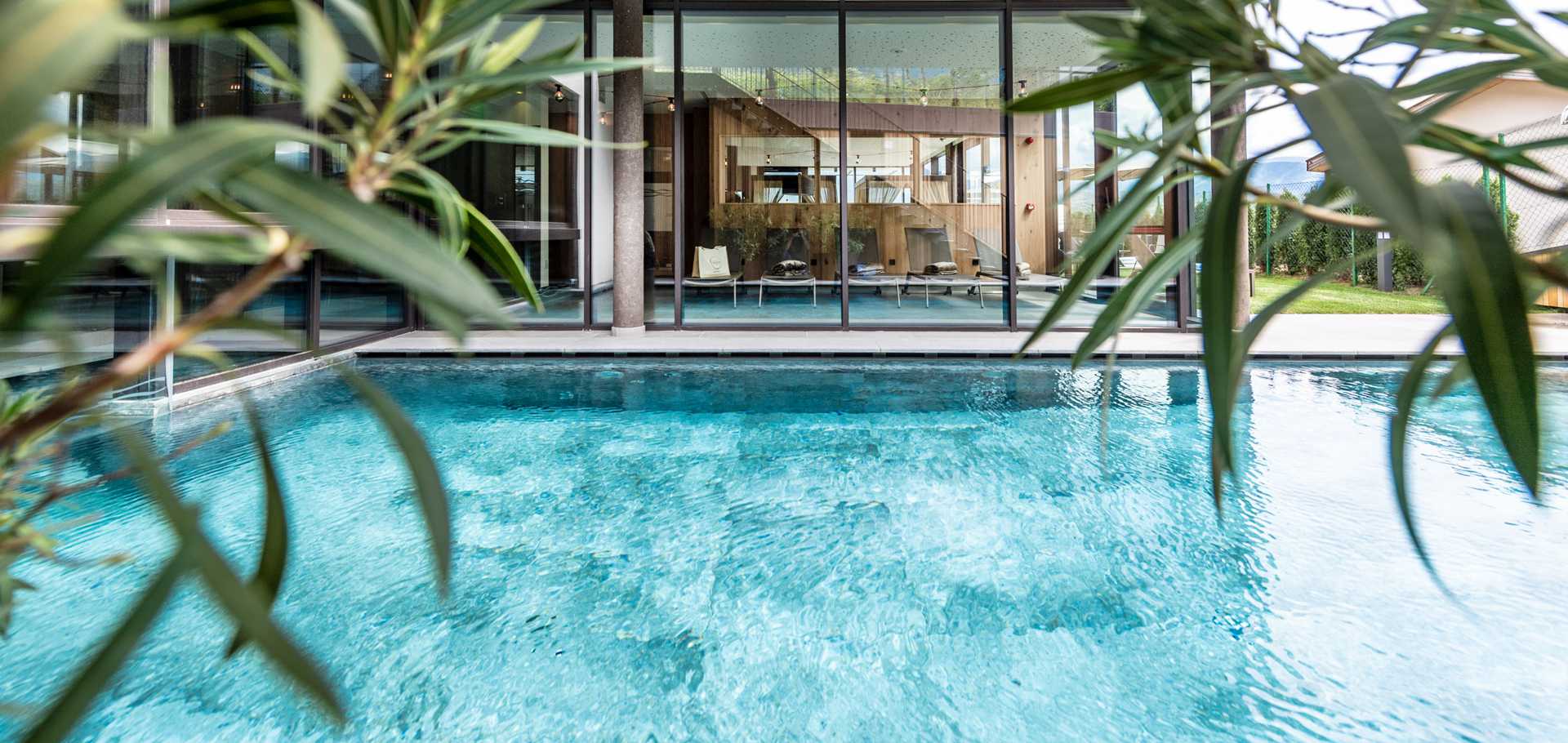 Piscina adatta anche ai non nuotatori – profondità di soli 1,40 m Piscina dell'Hotel Christof
