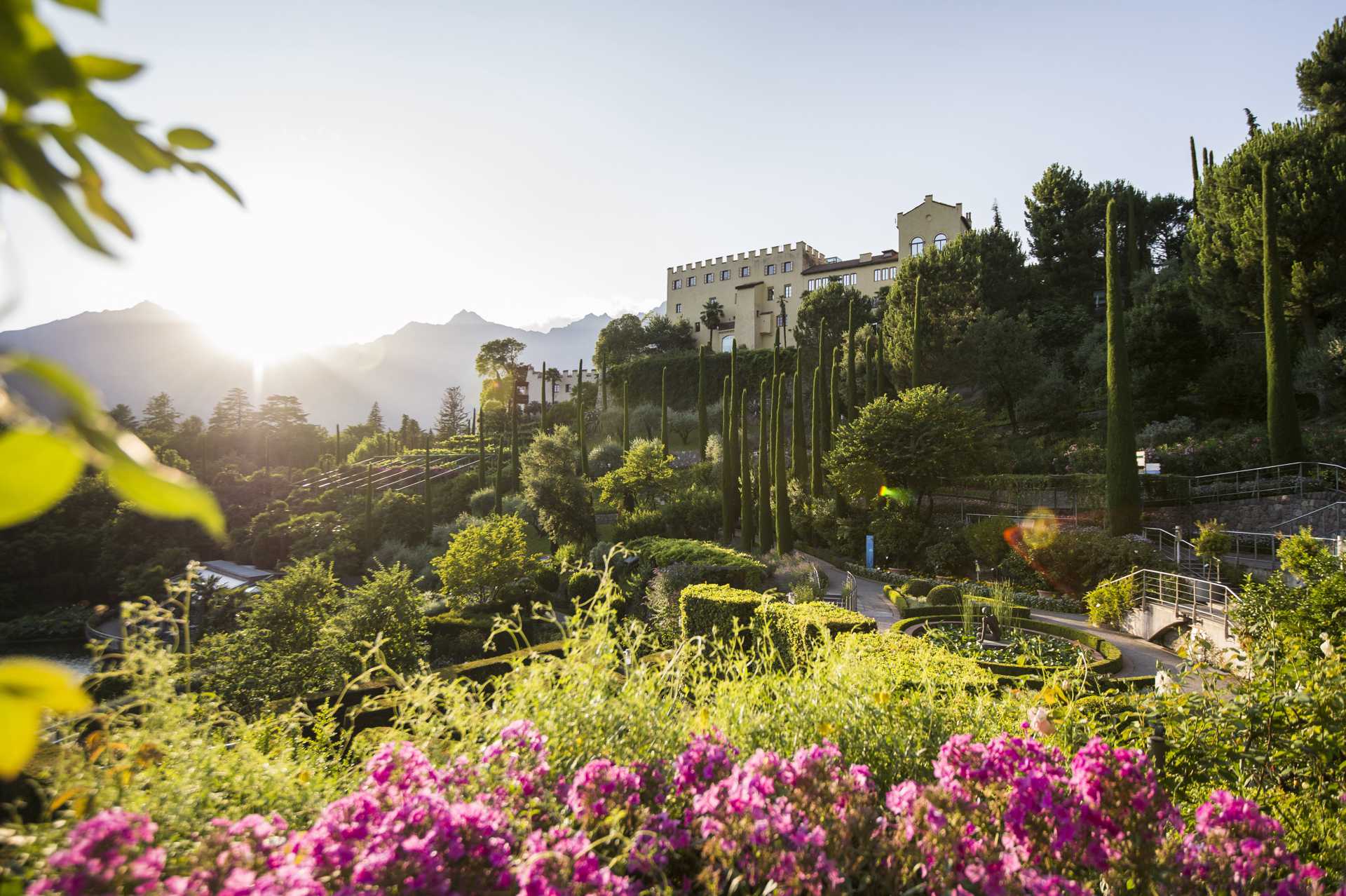 die Gärten von Schloss Trauttmansdorff in Meran