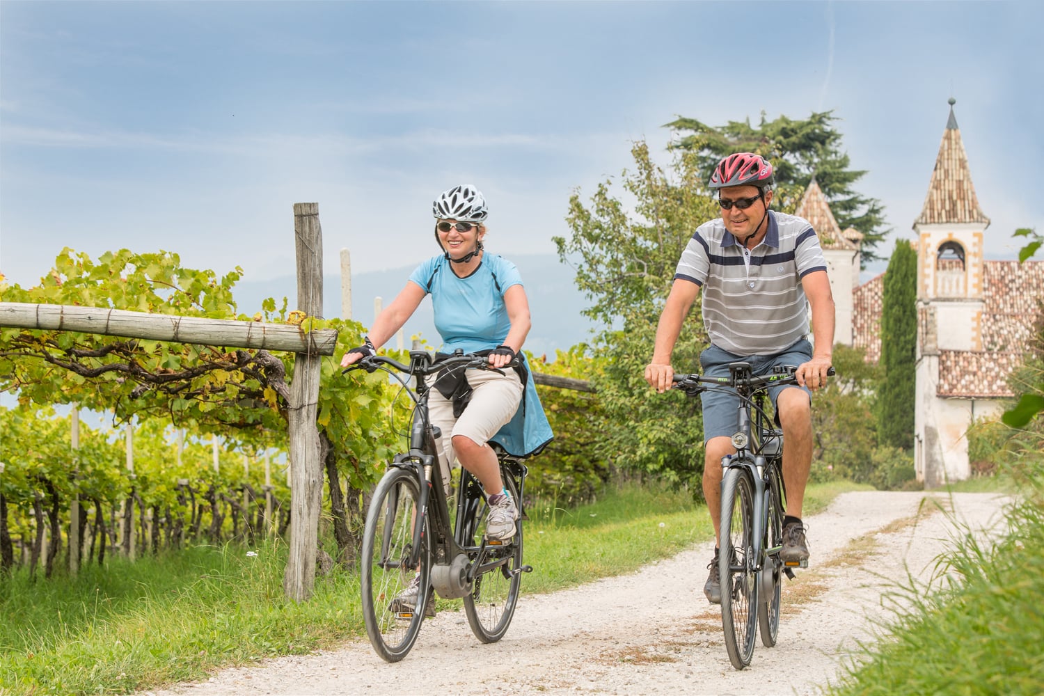 2 recreational cyclists at Kreithof