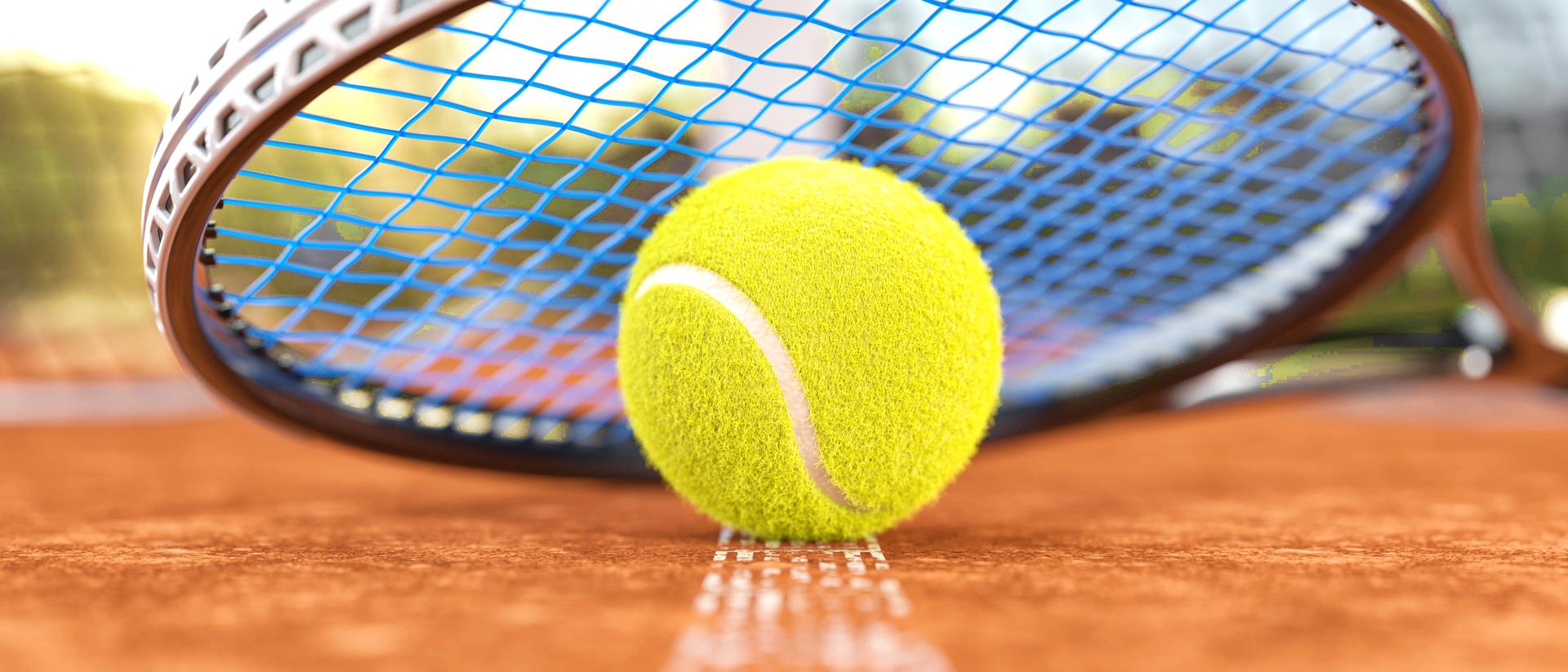 tennis racket with ball